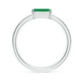 thumbnail image 2 of ANGARA Natural 1 Ct Emerald-Cut Emerald Off-Centered Solitaire Ring With Diamonds in 14K White Gold for Women (Size-7x5mm) | May Birthstone, Anniversary, Jewelry Gift for Women | Natural Emerald Ring, 2 of 10
