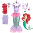 thumbnail image 2 of Disney Little Mermaid Ariel Princess Dress For Girls Short Sleeve Tulle Cosplay Costume Children Carnival Birthday Party Clothes, 2 of 5