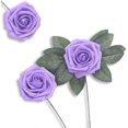 thumbnail image 3 of Rosas artificiales, flores, rosas artificiales de espuma, decoración de rosas falsas de aspecto real para el hogar, centros de mesa de ramos de boda, arreglos de fiesta, 25 piezas, 3 of 5