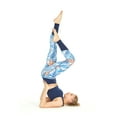 thumbnail image 2 of Women's Athletic Sportswear Solid Bra Top and Patterned Legging Set in Firebird Blue White Small, 2 of 5