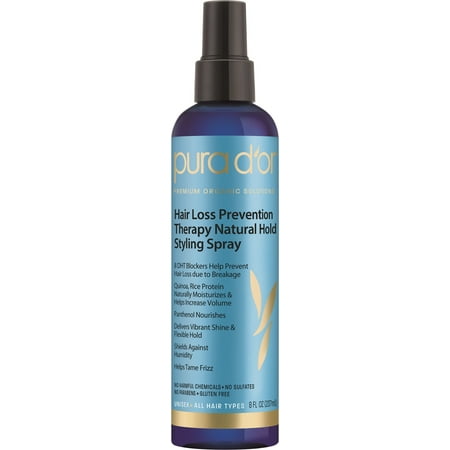 Pura D'or Hair Loss Prevention Therapy Natural Hold Styling Spray, 8 Fl