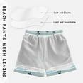 thumbnail image 3 of FORMRS Boys Swim Trunks Quick Dry Mesh Liner Boardshorts Sizes XS-XL, Blue Ice Hockey, 3 of 7
