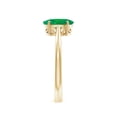 thumbnail image 3 of Angara Natural 1.1 Ct. Emerald Solitaire Ring in 14K Yellow Gold for Women (Ring Size: 3.5), 3 of 10