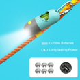 thumbnail image 3 of Dog s Holder with LED Flashlight and Metal Carabiner Pet Waste Bags Dispenser with 5 Rolls of Green Leak-Proof Bags Hook and Loop Fastener and 6 LR44 Button Cell Batteries Included, 3 of 7