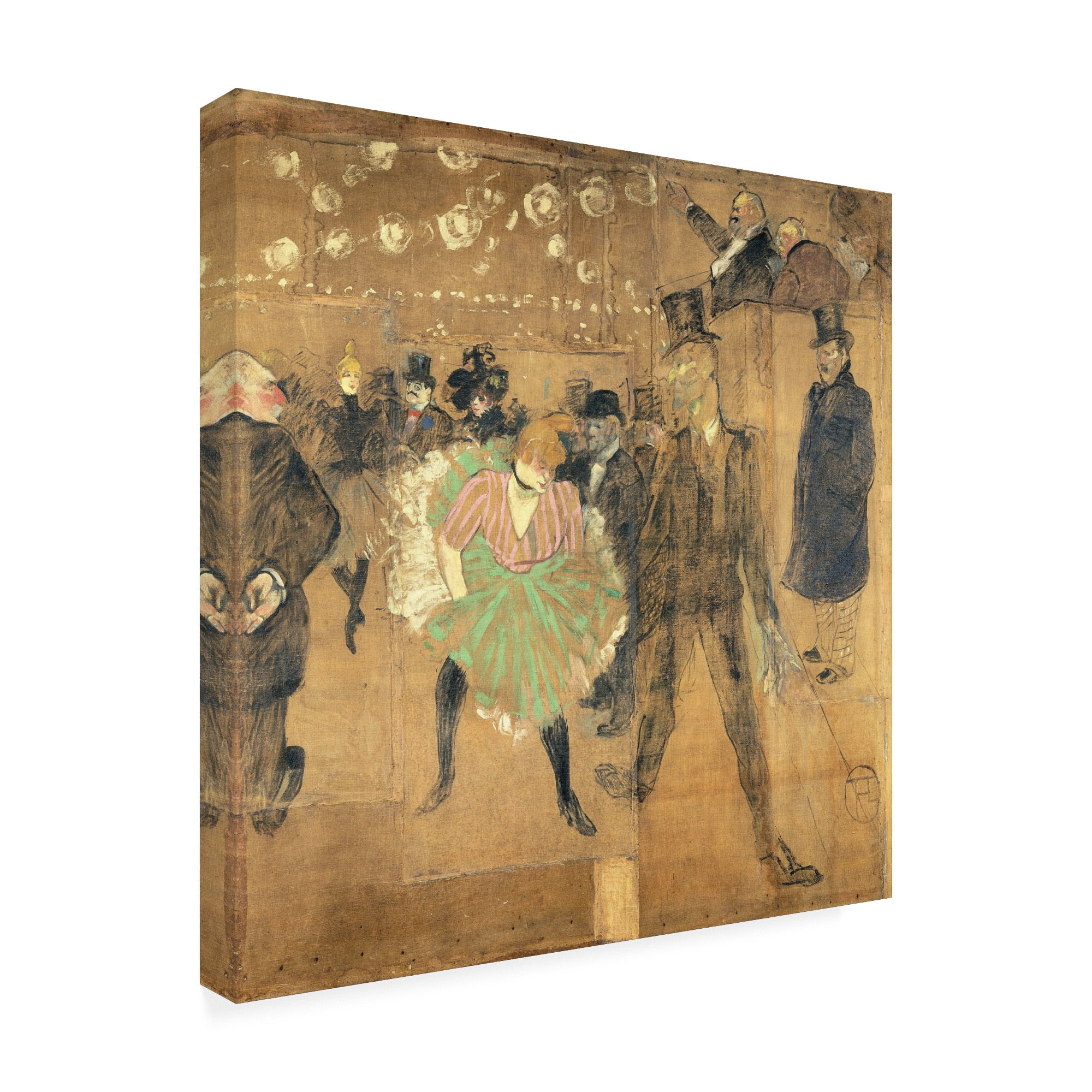 Trademark Fine Art 'Ball at Moulin Rouge' Canvas Art by Toulouse-Lautrec