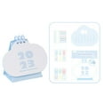 thumbnail image 4 of 2023 Mini Desk Calendar Standing Flip Coil Binding Desktop Calendar Cute Monthly Schedule Planner for Home Bedroom Cloud Blue, 4 of 8