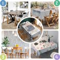 thumbnail image 4 of Blue Boho Abstract and Plant Pattern Rectangle Tablecloth 60"x84",Waterproof Polyester Rectangle Table Cloth, Wipeable Spillproof Polyester Tablecloth for Dining, Camping, Indoor and Outdoor, 4 of 5