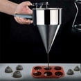thumbnail image 1 of Stainless Steel Funnel Dispenser with Rack Cupcake Pancake Batter Maker Octopus Fish Ball Sauce Cream Dosing Kitchen Baking Tool21mm 1200mlAustralia He Qiyong unisex, 1 of 1