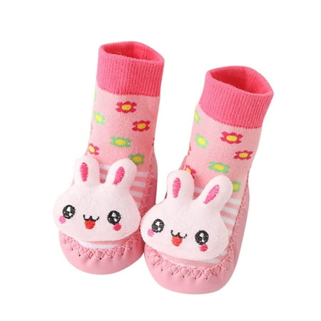 

Zlekejiko Cute Children Toddler Shoes Autumn And Winter Boys And Girls Floor Sports Shoes Flat Bottom Non Slip Plush Warm Cartoon Panda Bee Bear Pattern
