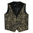 thumbnail image 5 of Kilaqueen Suit Vest for Mens Medieval Punk Paisley Victorian Costume V-Neck Single-Breasted Slim Fit Waistcoat Tie Set for Wedding Prom Party and Business, 5 of 5