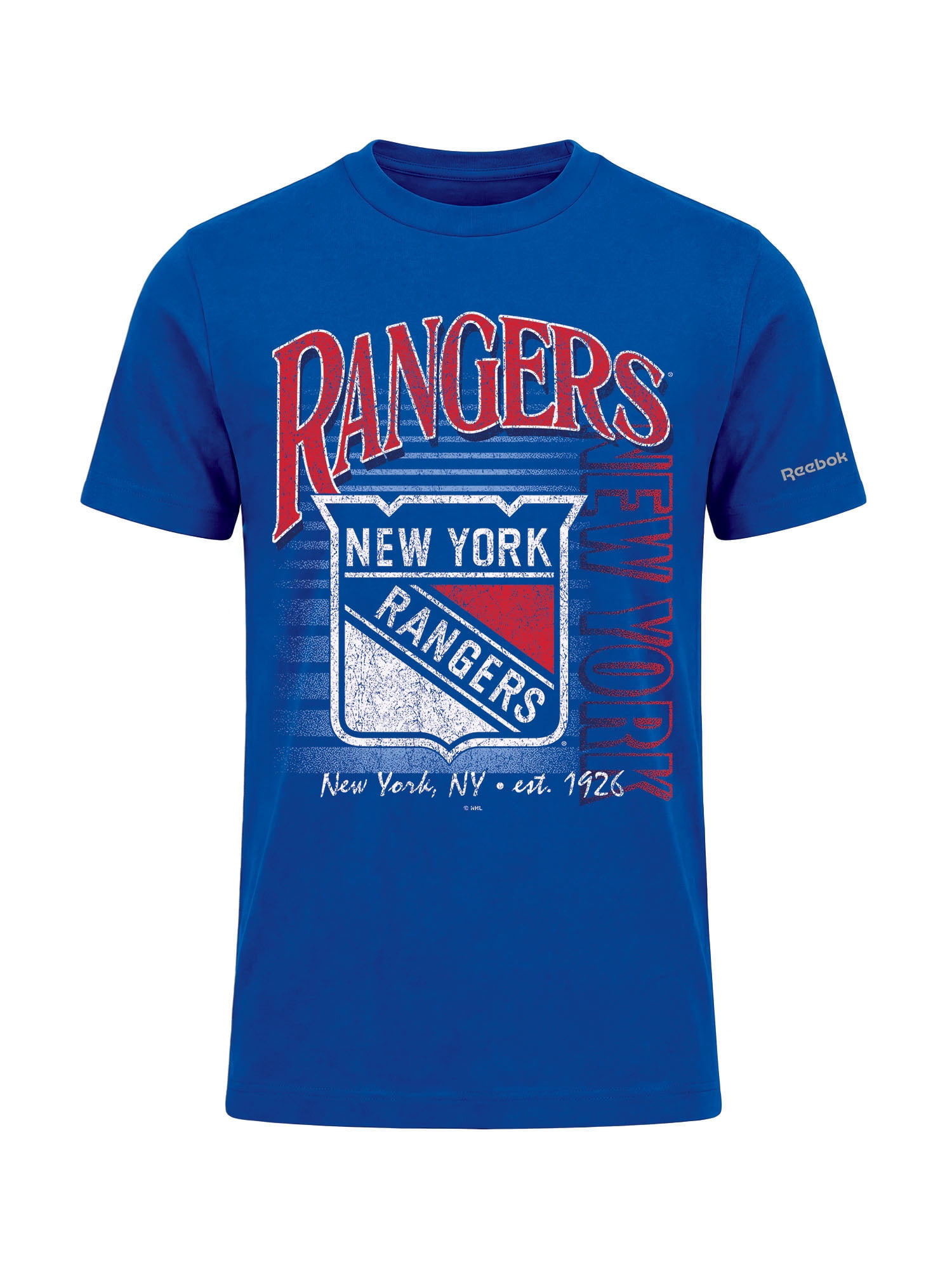 New York Rangers Reebok Mens Crew Neck Short Sleeve T-Shirt