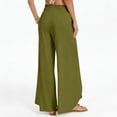 thumbnail image 5 of Cutuoiiu Plus Size Womens Loose Fit Casual Trousers with Side Slits and Pockets for Vacation and Daily Wear Gifts, 5 of 9
