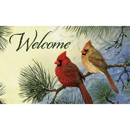 Cardinals Runner Mat - Custom Decor Cardinal Couple Welcome Doormat