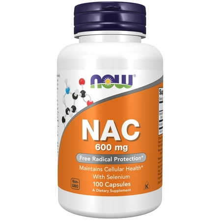 NOW Supplements, NAC (N-Acetyl Cysteine) 600 mg with Selenium, 100 Capsules
