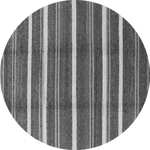 Ahgly Company Indoor Round Oriental Gray Industrial Area Rugs, 7' Round