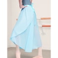 thumbnail image 5 of Women Elegant Ballet Skirt Dance Sheer Swing Long Wrap Skirts Over Scarf Tutus with Adjustable Waist Ties for Leotards, 5 of 9