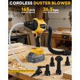 thumbnail image 3 of Cordless Compressed Air Duster & Blower, Brushless Handheld Dust Air Blower, 3-Speed Control, 7-in-1 Nozzles, Portable Inflatable Pump for, 3 of 7