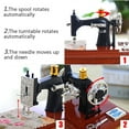 thumbnail image 4 of Vintage Music Box Mini Sewing Machine Style Mechanical Birthday Gift Table Decor, 4 of 9