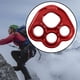 thumbnail image 2 of Placa de aparejo de pata de 4 agujeros, equipo de escalada en roca, accesorio de puente de cuerda portátil resistente, ancla de escalada de acceso de Rojo, 2 of 8