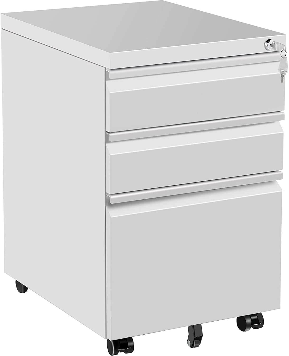 2 Drawers Filing Cabinets Steel Storage Cabinet With Lockable for Letter Legal 