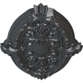 thumbnail image 3 of Ekena Millwork 26 3/8"W x 17 1/4"H x 1 3/4"P Marcella Ceiling Medallion (Fits Canopies up to 3"), Hand-Painted Pewter, 3 of 4
