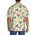 thumbnail image 5 of Wukai Funny Chicken Men's Casual Short-Sleeve Button Down Shirt - Lightweight Summer Dress Shirt for Daily Wear-4X-Large, 5 of 7