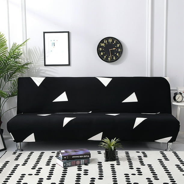 Hododo Printed Stretch Armless Sofa Futon Slipcover Couch Cover