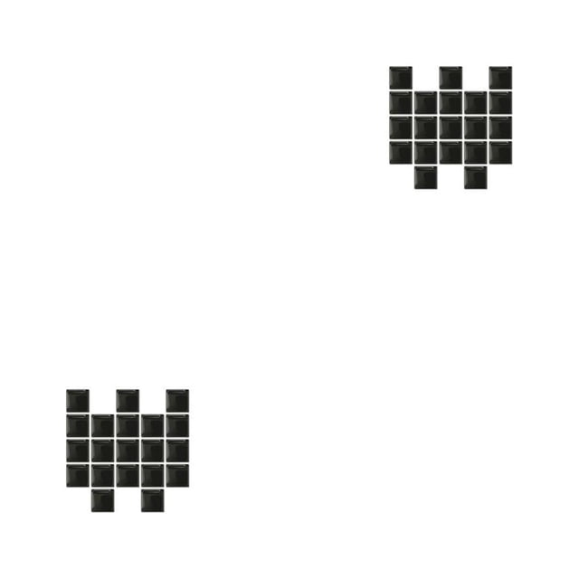 Toystoory 10 Pieces Mosaic Wall Sticker Household Bathroom Tile Ornament Scene Kitchen Self-adhesive Decorations Tiles Sticker 3D Layout Negro 10*10*20 piezas 2Conjunto