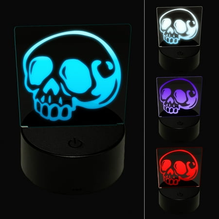 

Creepy Skull Halloween LED Night Light Sign 3D Illusion Desk Nightstand Lamp