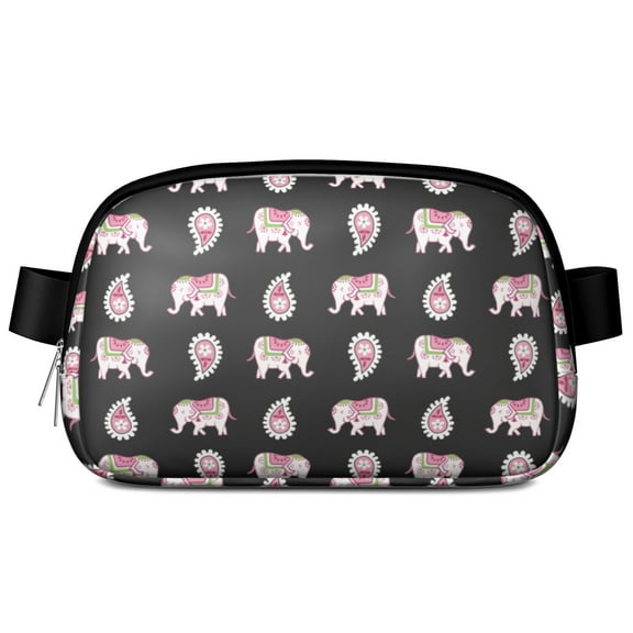 Vintage Bohemian Waist Bag – Floral Mandala Fanny Pack for Women with Elephant Print, Durable Buckle, and Multi-Pocket Crossbody Design