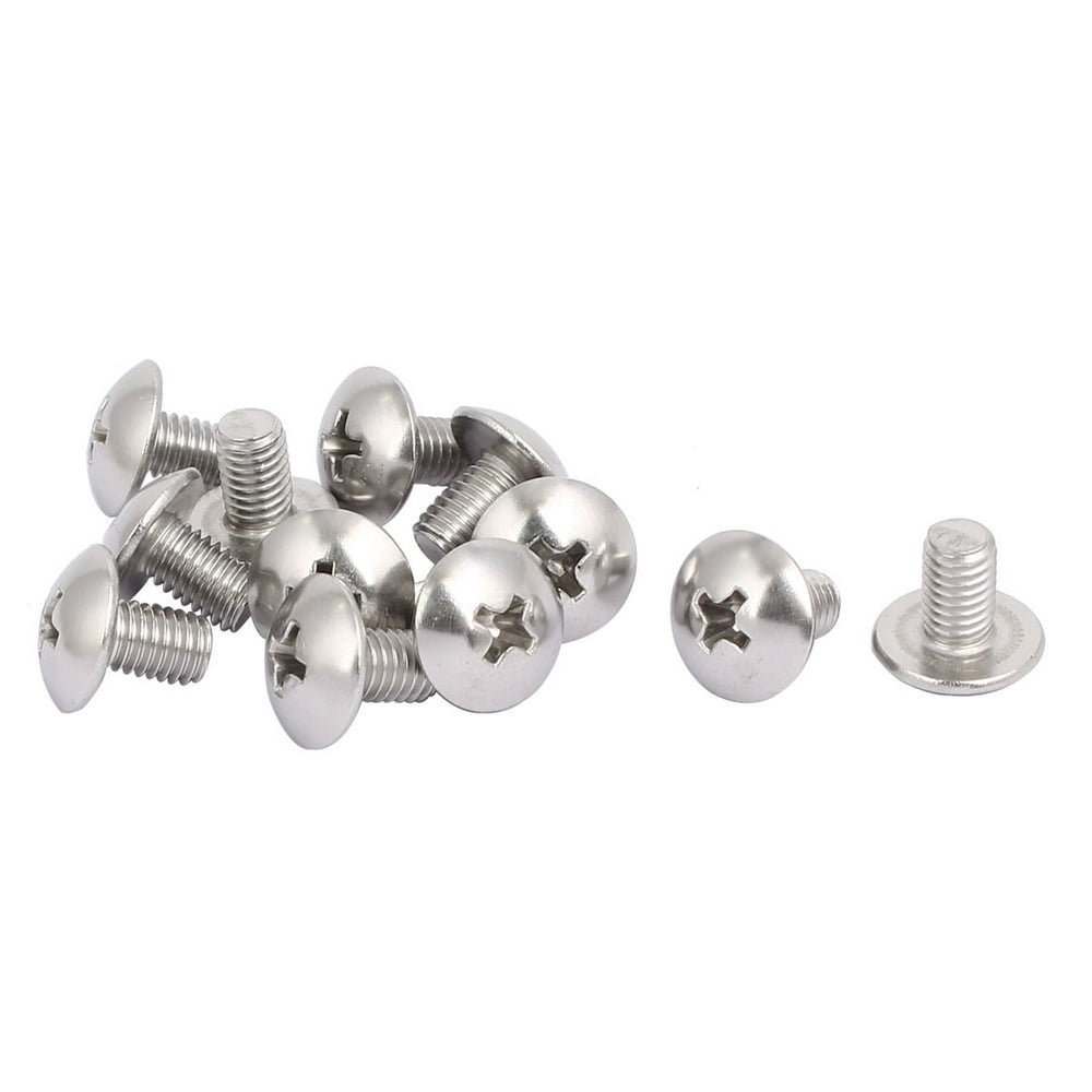 Uxcell M5 x 8mm 316 Stainless Steel Truss Phillips Head Machine Screws