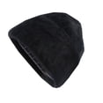 thumbnail image 2 of Only Moment Softshell Winter Fleece Lined Beanie Hats Black Polyester Fleece Lined Knit Beanie Warm Soft Stocking Cap for Cold Weather Outdoor One Size, 2 of 4