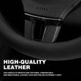 thumbnail image 4 of Auto Drive 1-Piece Perforated Faux Leather Black Steering Wheel Cover - Universal Fit, 4 of 5