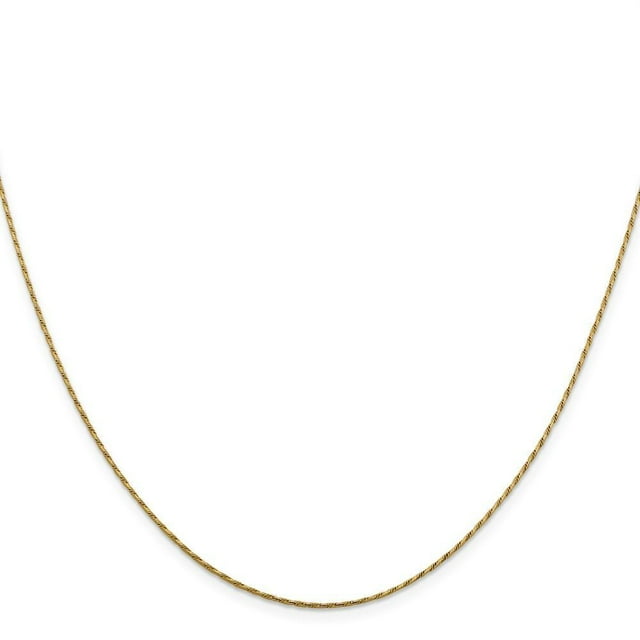 14k Or Jaune.95 M Rond DC Bordure Chaîne Serpent