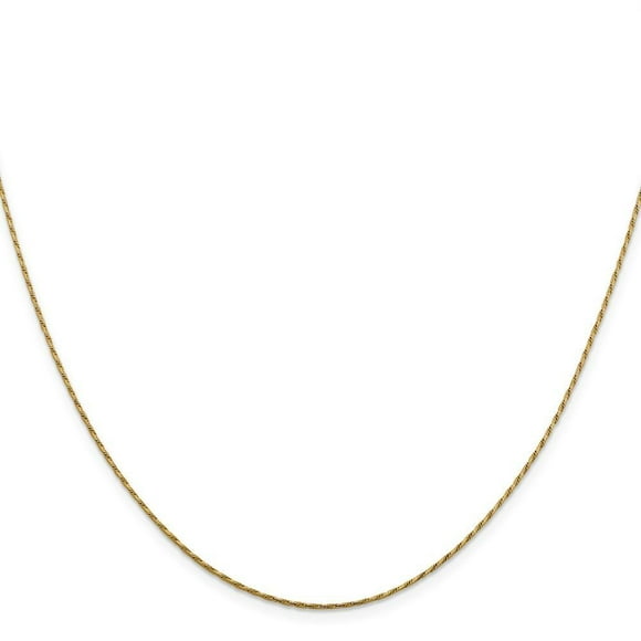 14k Or Jaune.95 M Rond DC Bordure Chaîne Serpent