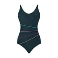 thumbnail image 1 of Cathalem Plus Size Swimsuit for Women ummy Control Ruched Bathing Suit 1 Piece Swimwear,Grey L, 1 of 3