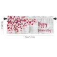 thumbnail image 2 of Valentine Curtain Valance for Window Treatment Decor, Valentines Day Decor Red Pink Love Heart Gnome Farm Truck Valentine Branches Short Curtain Rod Pocket Valance for Kitchen Living Room Cafe, 2 of 3