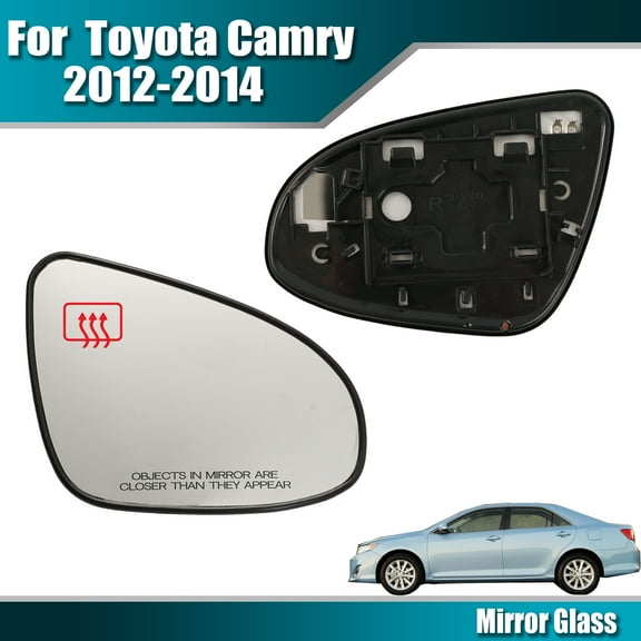 For Toyota Camry 2012-2014 1Pc Right Side Heated Convex White Mirror Glass