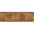 thumbnail image 2 of Brown Red Beige Abstract Wallpaper Border Geometric Design, Roll 15' x 6.75'', 2 of 3