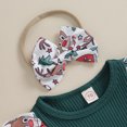 thumbnail image 5 of Okbabeha Newborn Baby Girl Christmas Outfit Clothes 0 3 6 9 12 18 24Month Ribbed Romper Dress Onesie Bodysuit Xmas Dress Winter, 5 of 7