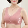 thumbnail image 7 of NIEWTR Bra for Senior Women Front Closure Breathable Bra Wireless No Underwire Lift up Bras with Back Support(Pink,44), 7 of 7