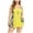 Yellow, variant on Summer Savings Clearance! Edvintorg Vintage Plus Size Two Piece Swim Dress With Boyshorts For Women Mesh Tankini Swimsuits Flowy Tummy Control Bathing Suits