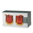 thumbnail image 6 of Viski Aurora Wine Glasses, Iced Coffee, Water Tumblers, 9 oz Set of 2 Amber, 6 of 6