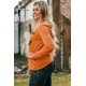 thumbnail image 1 of ABPHQTO Top Mujer Naranja Halloween Cuello Redondo Manga Larga, 1 of 5