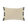 thumbnail image 4 of LR Home Gray Double Striped Lumbar Pillow with Fringe, 4 of 9