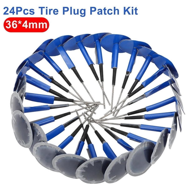 24 tapones para reparación de neumáticos de coche, clavos tipo hongo, repuestos de goma eficientes, tapones para neumáticos de motocicleta y camión.