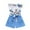 Blue, variant on Yammkia Baby Clothes For Girls Baby Girl Summer Clothes Sleeveless Floral Top Ribbed Shorts Boho Outfit Set for 6-7 Years,Blue