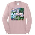 thumbnail image 2 of Unicorn Fanstasy Island Castle Animal Lover Male Long Sleeve Shirt, Light Pink, 3XL, 2 of 3