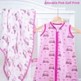 thumbnail image 6 of LollyBanks 0.5 TOG Cotton Baby Sleep Sack, 2-Way Zipper, Wearable Blanket,Pink Golf Print, 6 of 8
