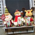 thumbnail image 1 of Piezas de Papá Noel sentado, muñeco de nieve de peluche de Papá Noel, reno para mesa de Navidad, escritorio, chimenea, decoración de mesa para el hogar, festival, fiesta, suministro de, 1 of 4